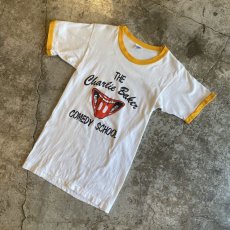 画像4: 70's "COMEDY SCHOOL" PRINTED RINGER S/S TEE / Ladies S (4)