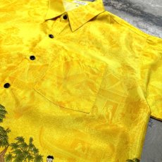 画像4: HUMAN LIFE PATTERN SILK S/S SHIRT / Mens L (4)