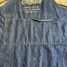 画像9: OLD FRONT PRINTED DESIGN DENIM APRON / Ladies XS~XL (9)