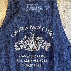 画像8: OLD FRONT PRINTED DESIGN DENIM APRON / Ladies XS~XL (8)