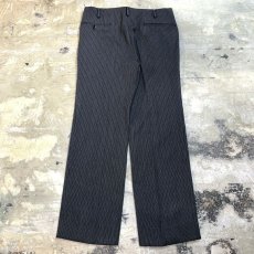 画像2: ALL OVER STRIPE PATTERN WIDE SILHOUETTE SLACKS / W34 (2)