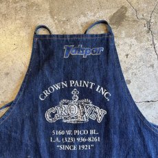 画像6: OLD FRONT PRINTED DESIGN DENIM APRON / Ladies XS~XL (6)