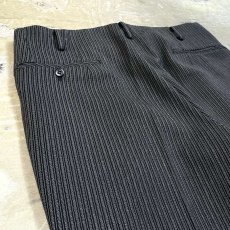 画像9: ALL OVER STRIPE PATTERN WIDE SILHOUETTE SLACKS / W34 (9)