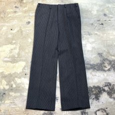 画像1: ALL OVER STRIPE PATTERN WIDE SILHOUETTE SLACKS / W34 (1)