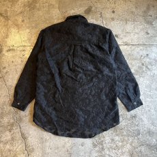 画像2: ALL OVER EMBOSS DESIGN OVER SHEER L/S SHIRT / Ladies M (2)