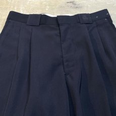 画像10: SIDE STUDS DECORATIVE NAVY COLOR SLACKS / W30 (10)