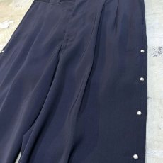 画像4: SIDE STUDS DECORATIVE NAVY COLOR SLACKS / W30 (4)