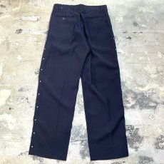 画像2: SIDE STUDS DECORATIVE NAVY COLOR SLACKS / W30 (2)