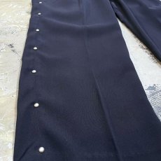 画像7: SIDE STUDS DECORATIVE NAVY COLOR SLACKS / W30 (7)