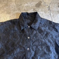 画像8: ALL OVER EMBOSS DESIGN OVER SHEER L/S SHIRT / Ladies M (8)