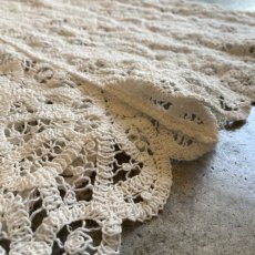 画像12: WHITE COLOR CROCHET LACE DESIGN LONG SKIRT / W25~W30 (12)