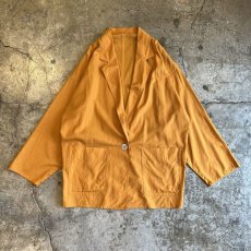 画像1: ORANGE COLOR DOUBLE POCKET DESIGN OVER JACKET / Ladies L (1)