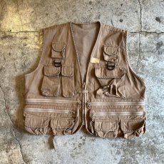 画像1: BEIGE COLOR 16 POCKET DESIGN FISHING VEST / Ladies M(L) (1)