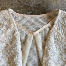 画像8: TULLE SHEER DESIGN FRILL S/S BOLERO / Ladies M (8)