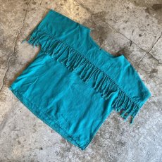 画像4: GREEN COLOR FRONT FRINGE DESIGN S/S TOPS / Ladies M (4)