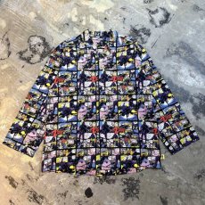 画像1: AMERICAN COMICS PATTERN L/S SHIRT / Mens L (1)