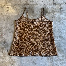 画像2: LEOPARD PATTERN LUSTER DESIGN CAMISOLE / Ladies S(M) (2)