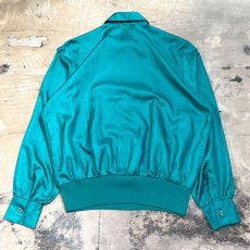 画像2: FRONT LAYERED LUSTER GREEN COLOR L/S SHIRT / Mens S (2)