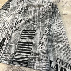 画像6: ALL OVER LETTER GRAPHIC PATTERN L/S SHEER SHIRT / Mens S (6)