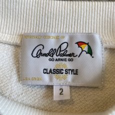 画像11: 【ARNOLD PALMER】WHITE COLOR SLEEVE DESIGN SWEAT / Ladies M  (11)