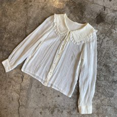 画像4: DESIGN COLLAR SHEER L/S BLOUSE / Ladies M (4)