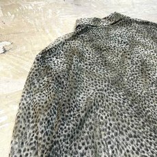 画像9: ALL OVER LEOPARD PATTERN L/S SHEER SHIRT / Mens L (9)