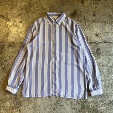 画像1: PALE TONE STRIPE PATTERN DESIGN L/S SHIRT / Ladies M(12) (1)