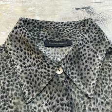 画像10: ALL OVER LEOPARD PATTERN L/S SHEER SHIRT / Mens L (10)