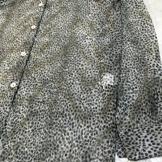 画像6: ALL OVER LEOPARD PATTERN L/S SHEER SHIRT / Mens L (6)