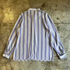 画像2: PALE TONE STRIPE PATTERN DESIGN L/S SHIRT / Ladies M(12) (2)