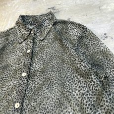 画像4: ALL OVER LEOPARD PATTERN L/S SHEER SHIRT / Mens L (4)