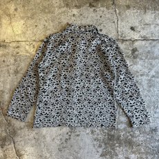 画像2: ALL OVER FLOWER EMBROIDERY DESIGN TULLE L/S SHIRT / Ladies M (2)