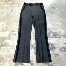 画像1: OLD VELOUR LINE SWITCHED FLARE SILHOUETTE SLACKS / W30~31 (1)