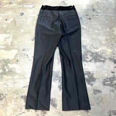 画像2: OLD VELOUR LINE SWITCHED FLARE SILHOUETTE SLACKS / W30~31 (2)