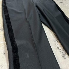 画像5: OLD VELOUR LINE SWITCHED FLARE SILHOUETTE SLACKS / W30~31 (5)