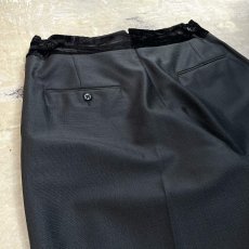 画像9: OLD VELOUR LINE SWITCHED FLARE SILHOUETTE SLACKS / W30~31 (9)