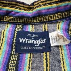 画像11: "WRANGLER" MULTI STRIPE PATTERN WESTERN L/S SHIRT / Mens L (11)