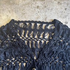 画像7: BACK COLOR CROCHET DESIGN L/S CARDIGAN / Ladies M (7)