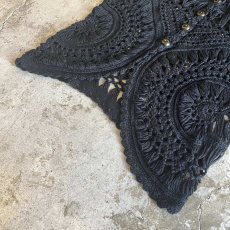 画像4: BACK COLOR CROCHET DESIGN L/S CARDIGAN / Ladies M (4)