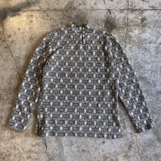 画像2: LACE DESIGN FLORAL PATTERN L/S TOPS / Ladies M (2)