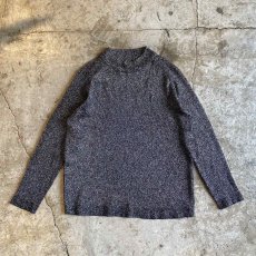 画像1: MOCK NECK METALLIC COLOR DESIGN KNIT L/S TOPS / Ladies M (1)