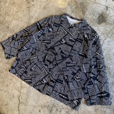 画像4: ENGLISH LETTER PATTERN DESIGN COTTON L/S SHIRT / Ladies M (4)