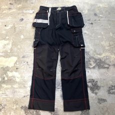 画像1: MULTI POCKET COLOR STITCH WORK PANTS / W33 (1)