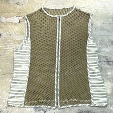 画像1: PATTERN SWITCHED ZIP UP N/S MESH TOPS / Mens L (1)