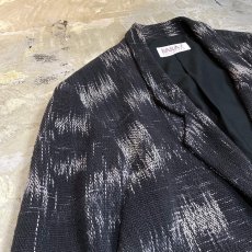 画像3: ALL OVER PATTERN HANDWOVEN TAILORED JACKET / Mens L / MADE IN USA (3)