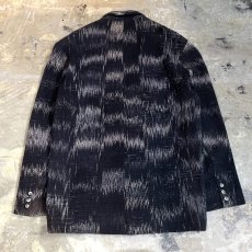 画像2: ALL OVER PATTERN HANDWOVEN TAILORED JACKET / Mens L / MADE IN USA (2)