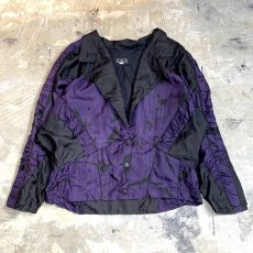 画像1: COLOR SWITCHED WASHER DESIGN SILK JACKET / Mens S(L) (1)