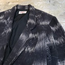 画像4: ALL OVER PATTERN HANDWOVEN TAILORED JACKET / Mens L / MADE IN USA (4)