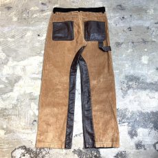 画像2: MATERIAL SWITCHED PATTERN STRAIGHT PANTS / W31 / MADE IN ITARY (2)