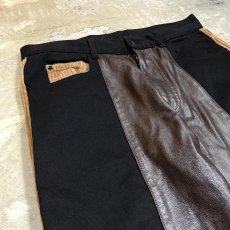 画像3: MATERIAL SWITCHED PATTERN STRAIGHT PANTS / W31 / MADE IN ITARY (3)